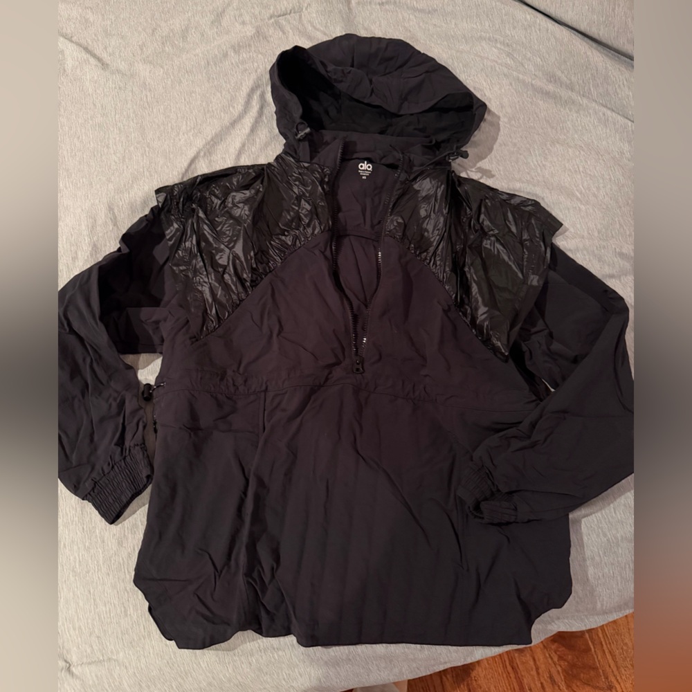 ALO Yoga Black Remix Half Zip Pullover